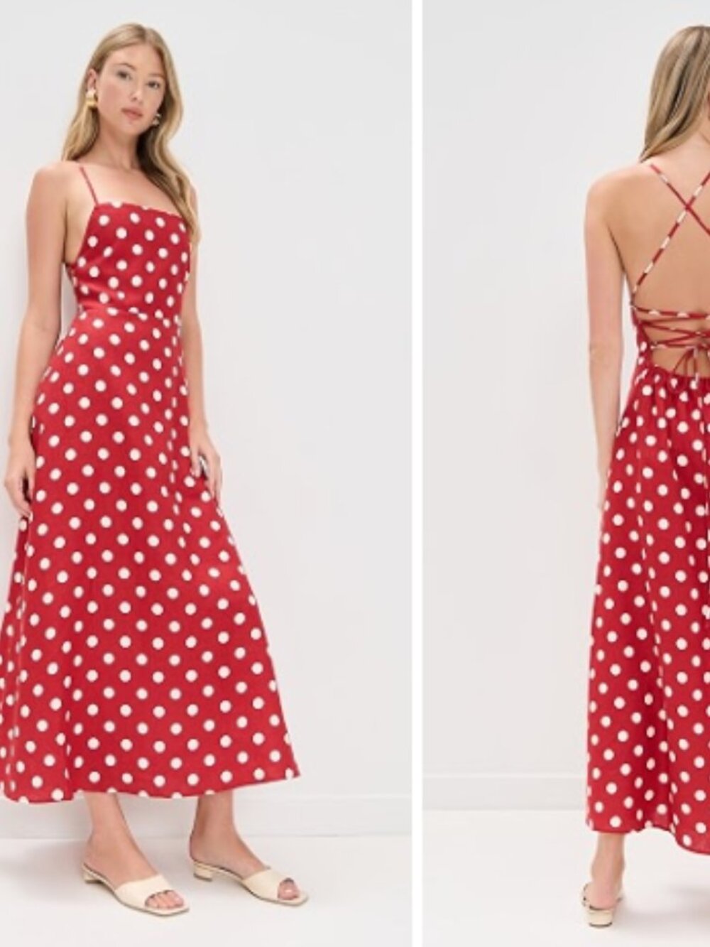 POSSE Lori Polka Dot Linen Dress Size Small NWT Shopbop